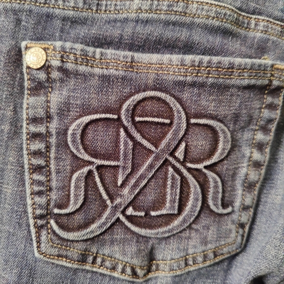 Rock & Republic Dark Wash Boot Cut Jeans Size 10 - Picture 2 of 8